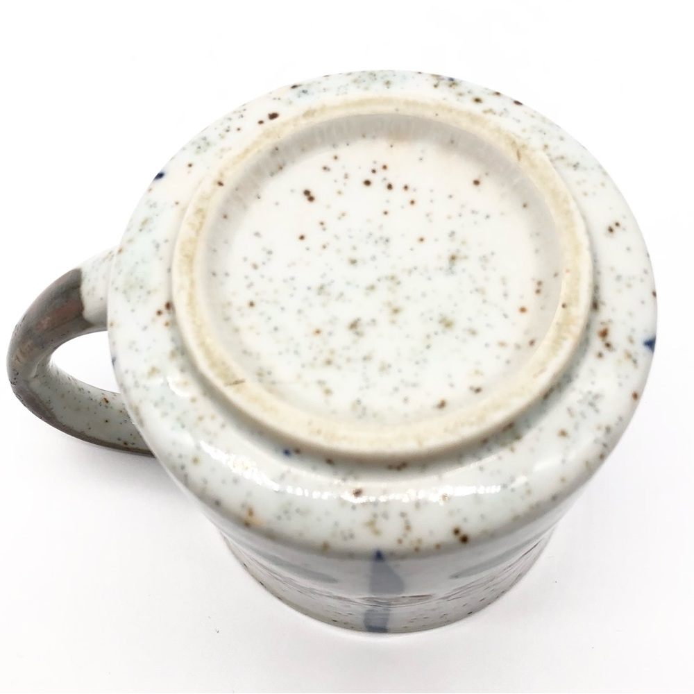 Beautiful 60s 70’s Speckled Floral Otigari Styled  Mug 3.6” Vintage - Picture 4 of 7